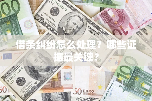 北京借条纠纷怎么处理？哪些证据最关键？