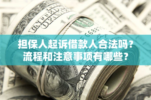 北京担保人起诉借款人合法吗？流程和注意事项有哪些？