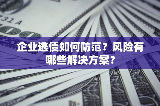 北京企业逃债如何防范？风险有哪些解决方案？