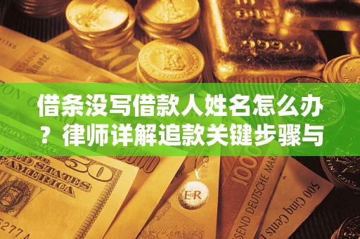北京借条没写借款人姓名怎么办？律师详解追款关键步骤与证据链构建